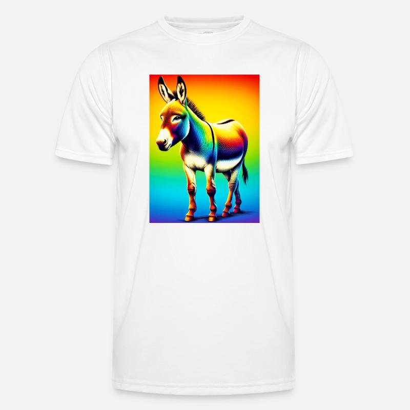 Esel-Maultier - Männer Funktions-T-Shirt - Weiß