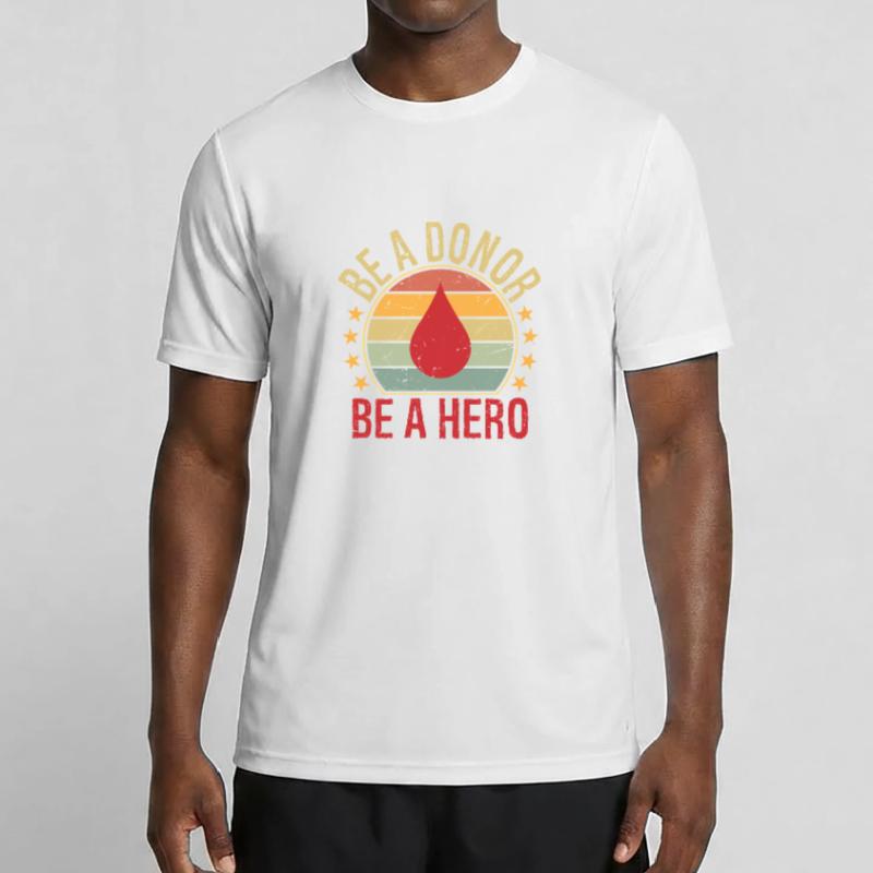Sei ein Spender Sei ein Held Männer Funktions-T-Shirt