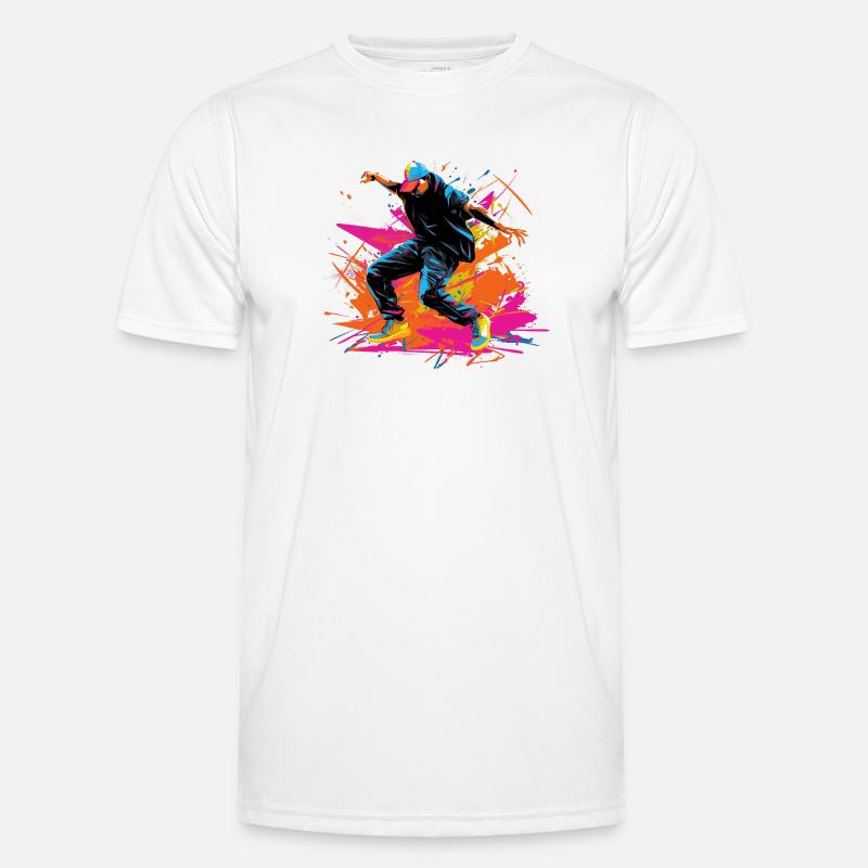 Retro B Boy Synthwave Männer Funktions-T-Shirt