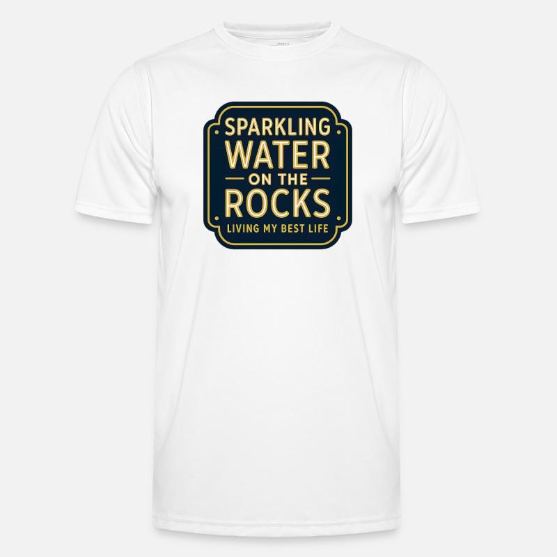 Sparkling water on rocks neon Men's Functional T-Shirt