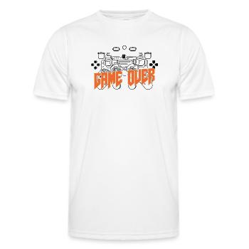 Game Over Retro Orange Bold - Men's Functional T-Shirt - white - Front - AI Model Male 178 dark (178cm)