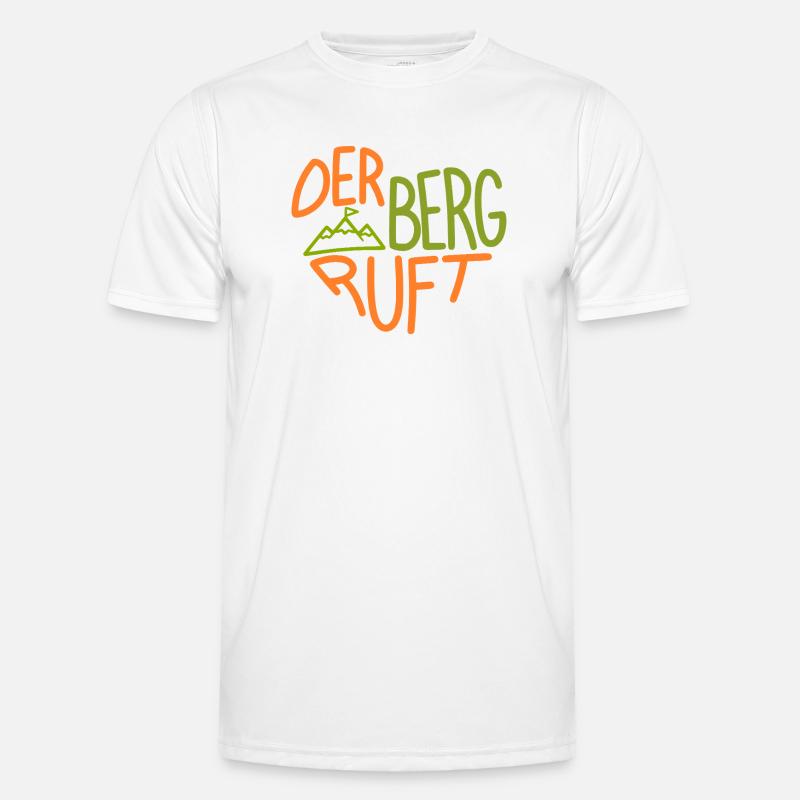 Der Berg Ruft Herzdesign Männer Funktions-T-Shirt