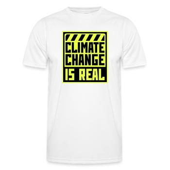 Climate Change Is Real Climate Change Science - Men's Functional T-Shirt - white - Front - AI Model Male 178 dark (178cm)