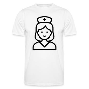 Krankenschwester - Männer Funktions-T-Shirt - Weiß - Vorne - AI Model Male 178 dark (178cm)