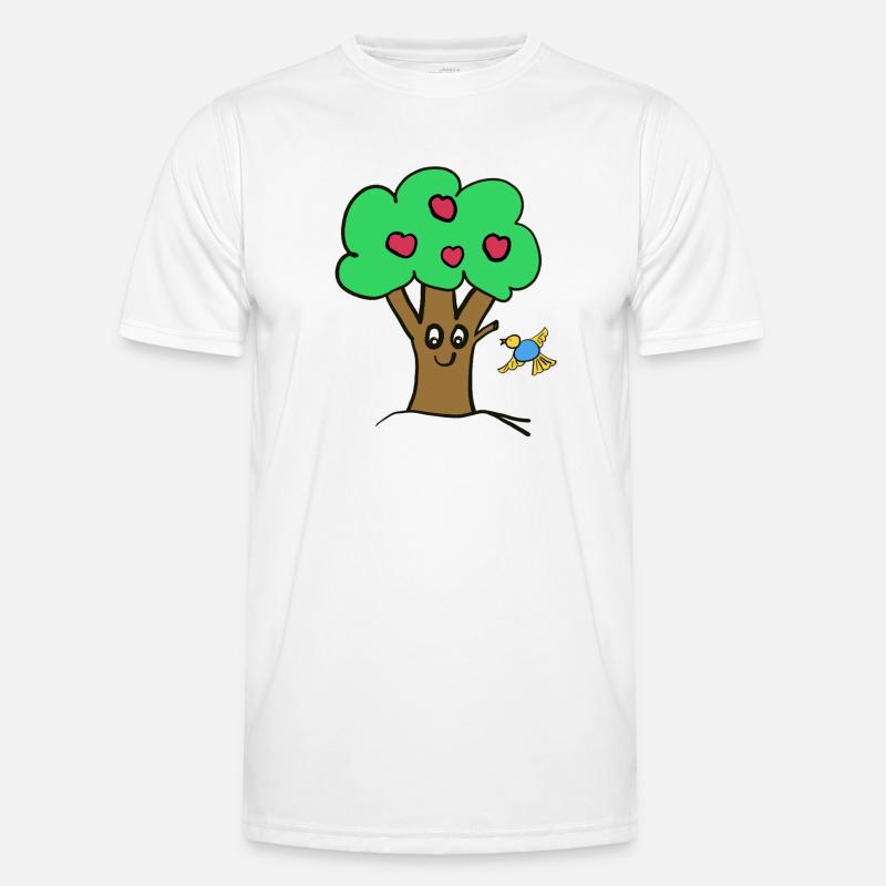 Apple Tree Tree Nature Bird - Men's Functional T-Shirt - white