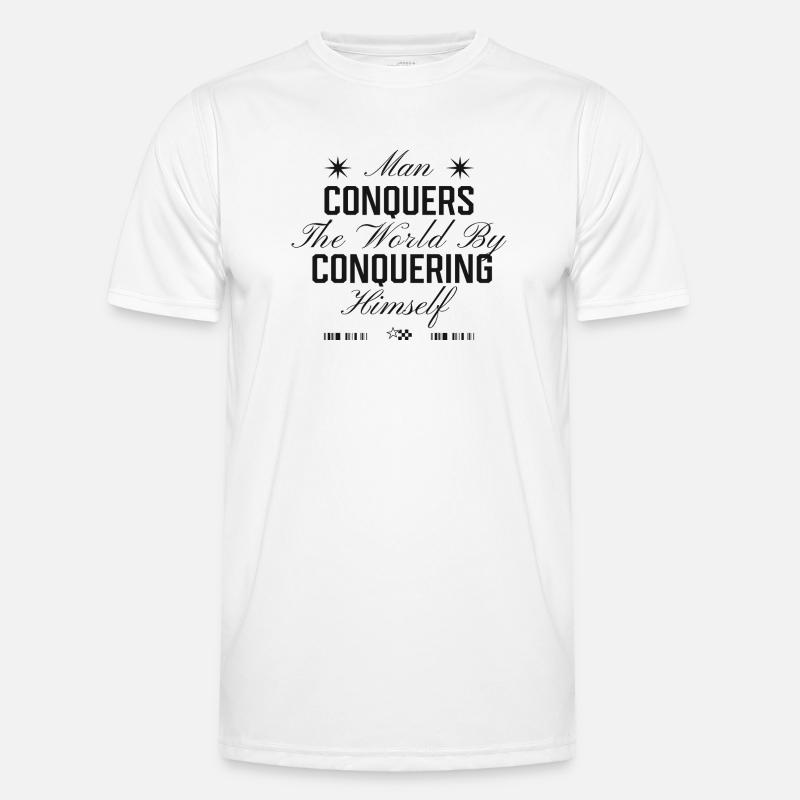 Dominating the world through self-control - Men's Functional T-Shirt - white