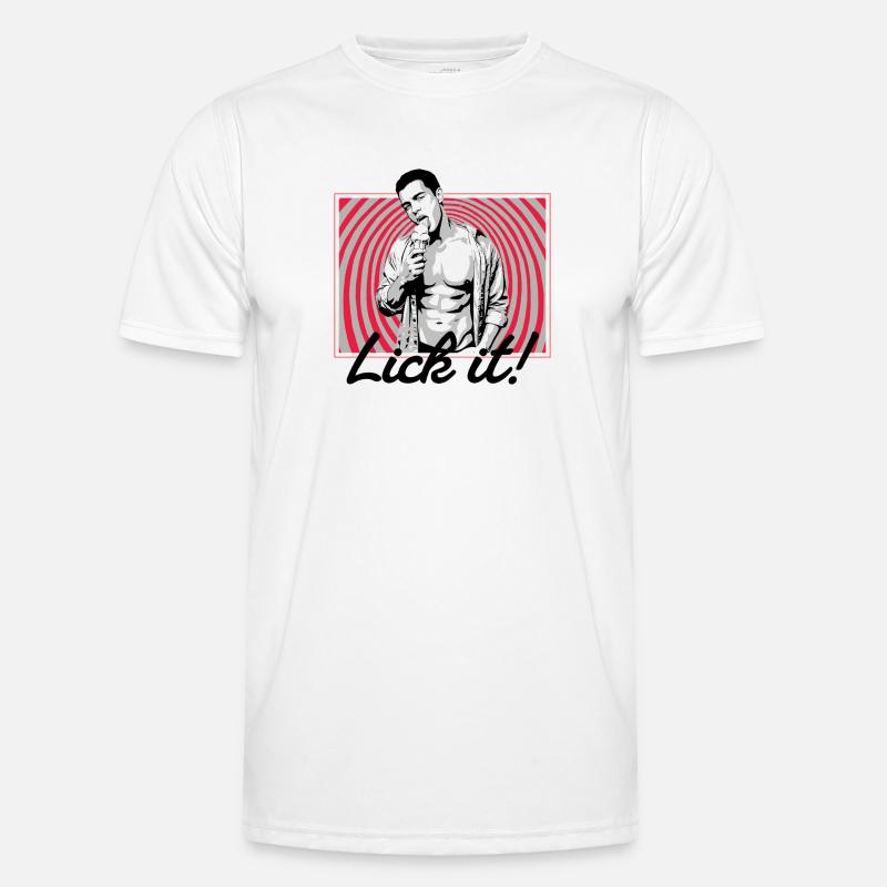 Retro Pop Art: Eiscreme Pose - Men's Functional T-Shirt - white