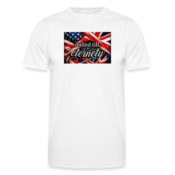 Vereinigte Flaggen bis zur Ewigkeit - Männer Funktions-T-Shirt - Weiß - Vorne - AI Model Male 178 dark (178cm)