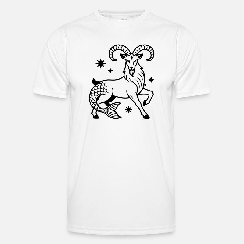 Steinbock - Männer Funktions-T-Shirt - Weiß