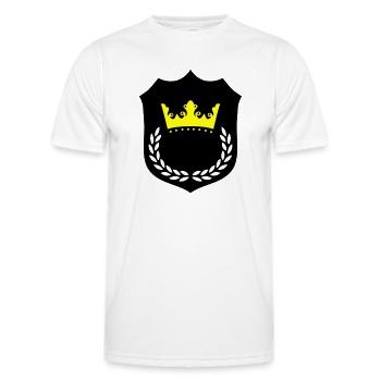 Kronenpracht Gelb Schwarz - Männer Funktions-T-Shirt - Weiß - Vorne - AI Model Male 178 dark (178cm)