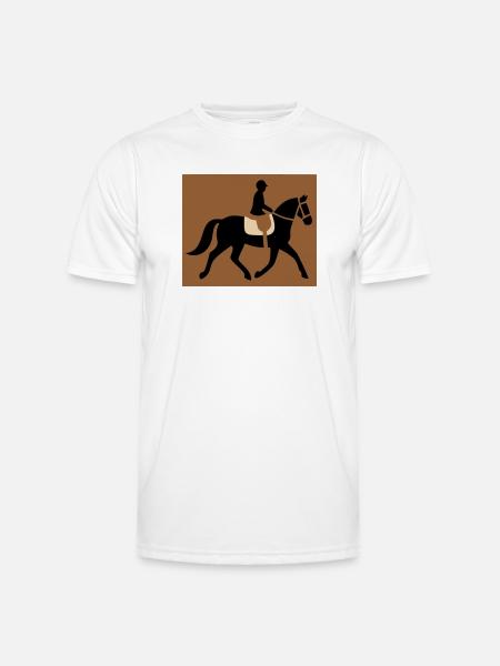Cavalier équestre passe-temps - T-shirt sport Homme - blanc