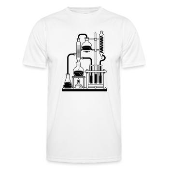 Laboratory - Men's Functional T-Shirt - white - Front - AI Model Male 178 dark (178cm)