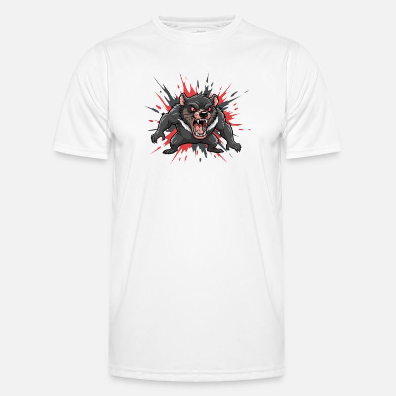 Tasmanian devil in comic style - Men's Functional T-Shirt - white