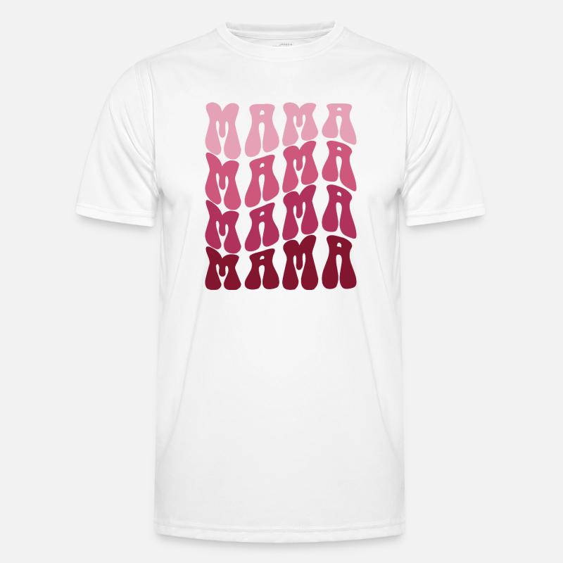 Mom Pattern in Pink Gradient - Men's Functional T-Shirt - white
