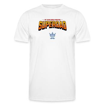 superdad - Männer Funktions-T-Shirt - Weiß - Vorne - AI Model Male 178 dark (178cm)