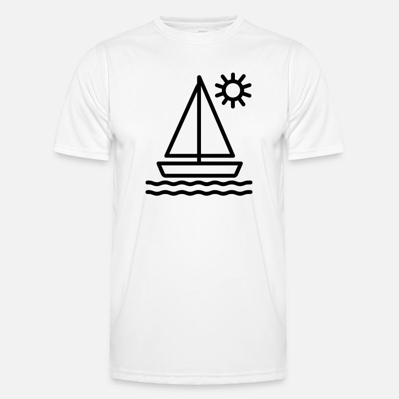 sailing ship - Men's Functional T-Shirt - white