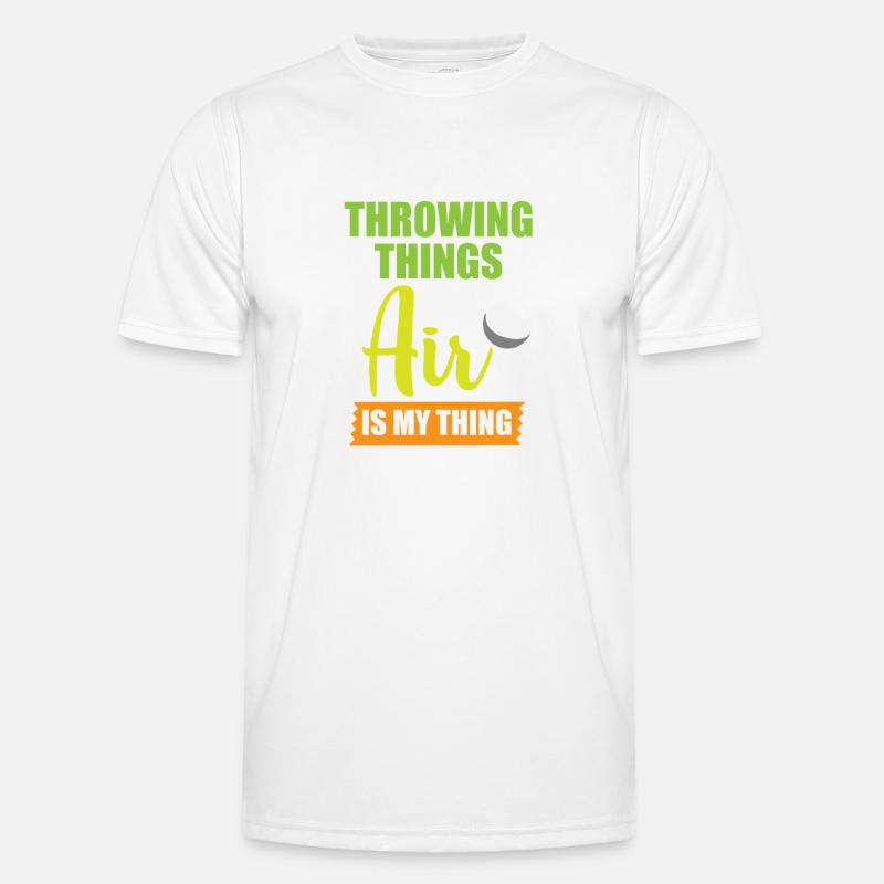 Diskuswurf Diskuswerfen Diskus diskuswerfer - Männer Funktions-T-Shirt - Weiß