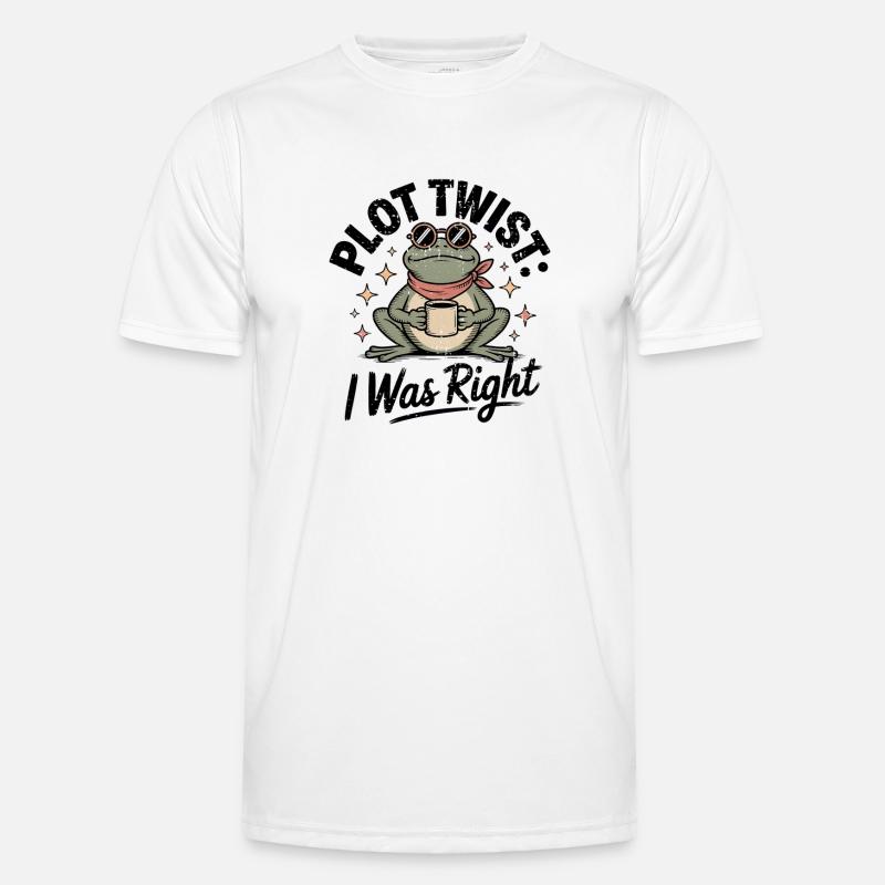 Plot Twist Frog : J’avais raison - T-shirt sport Homme - blanc