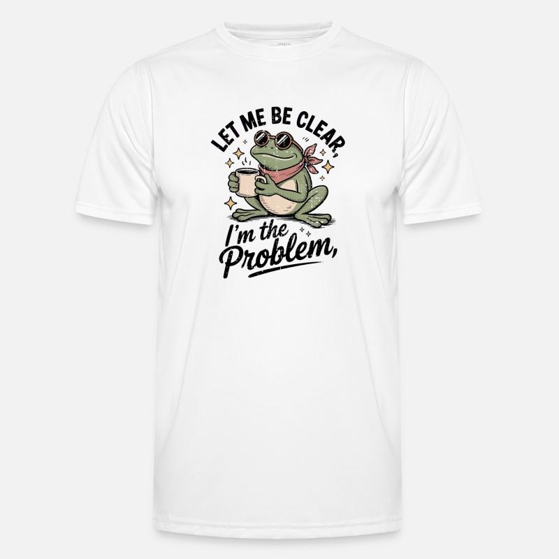 Caffeinated Frog: I'm the Problem - Men's Functional T-Shirt - white