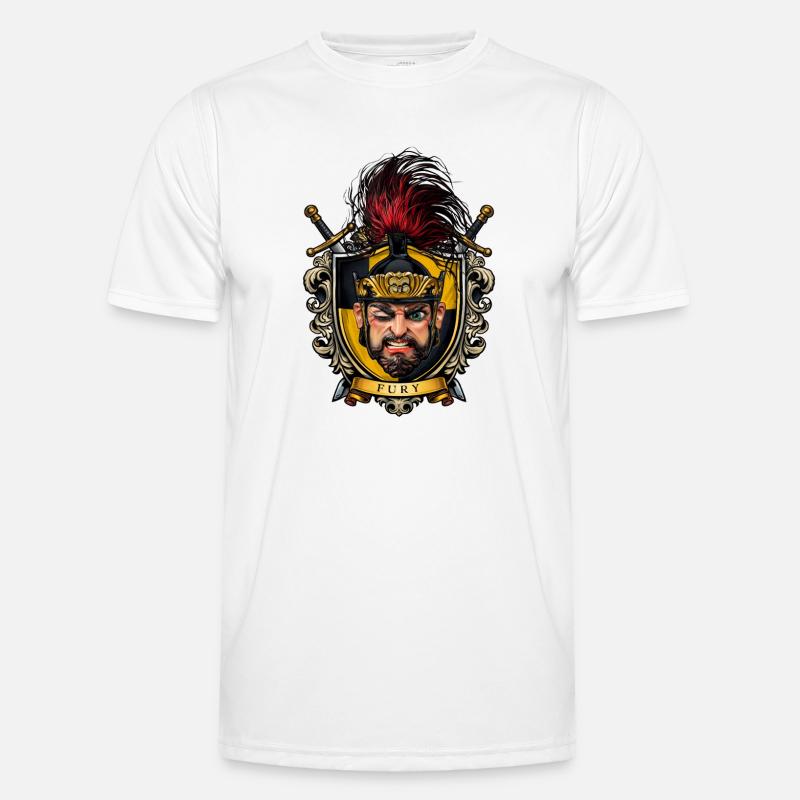 Fury Shield Warrior Crest - Men's Functional T-Shirt - white