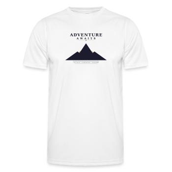 L’aventure vous attend - T-shirt sport Homme - blanc - Devant - AI Model Male 178 dark (178cm)