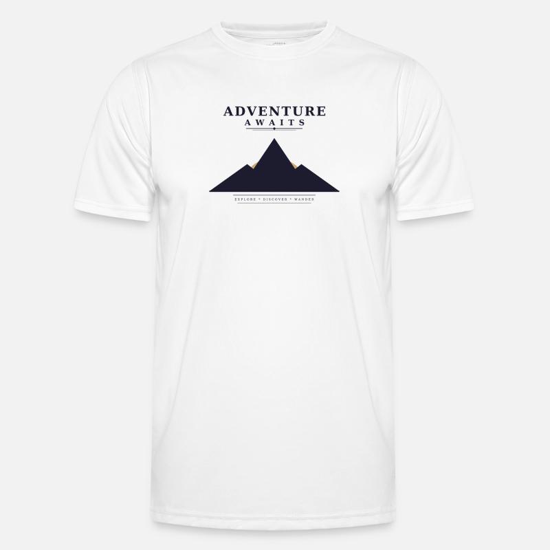 Adventure Awaits - Männer Funktions-T-Shirt - Weiß