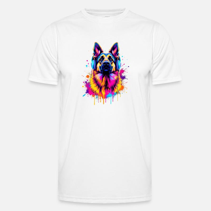 German Shepherd - Men's Functional T-Shirt - white