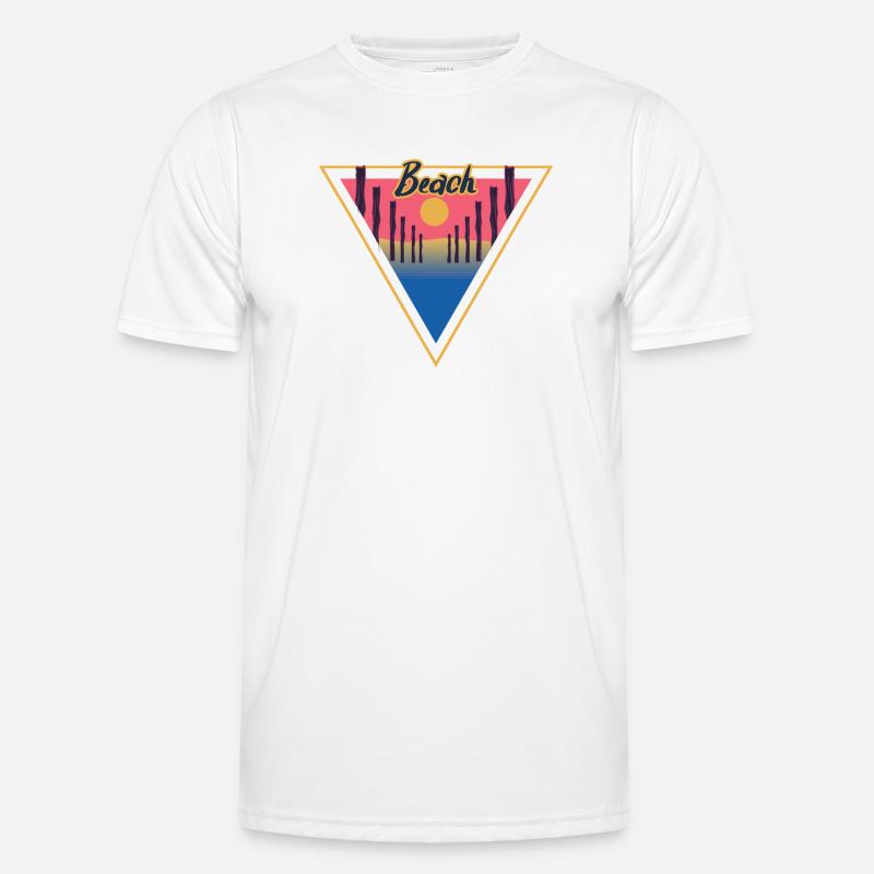 Beach Triangle - Men's Functional T-Shirt - white