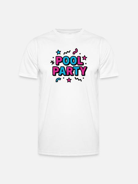 Pool Party 90s Lettering - Men's Functional T-Shirt - white