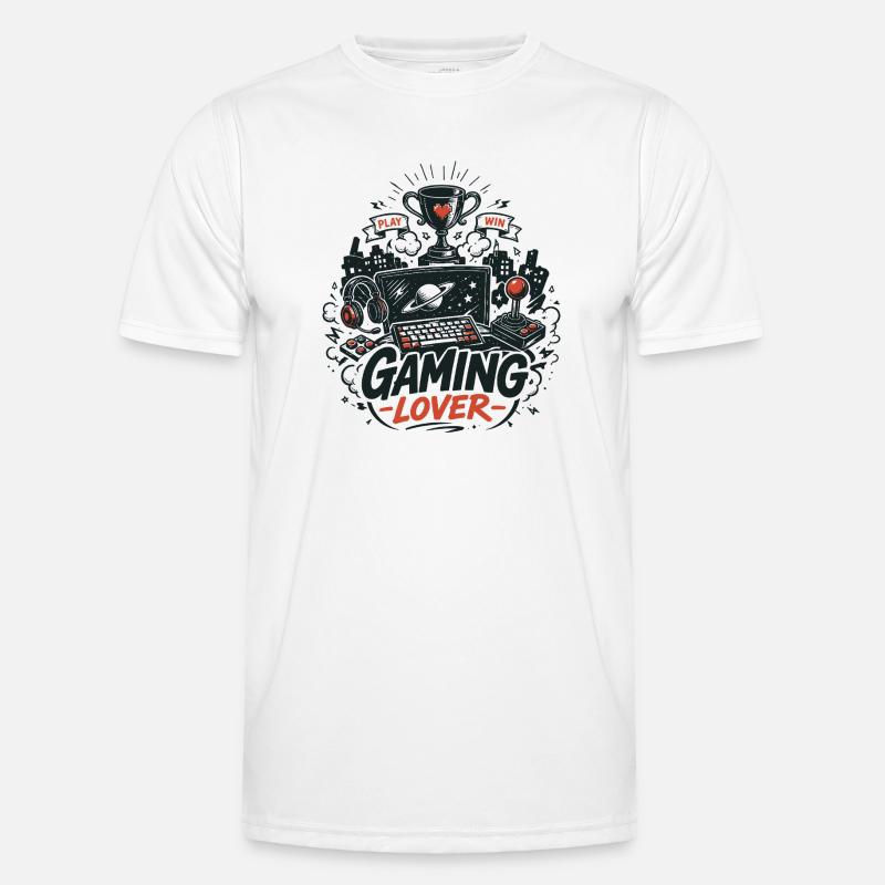 Gaming Lover Retro Controller - Men's Functional T-Shirt - white