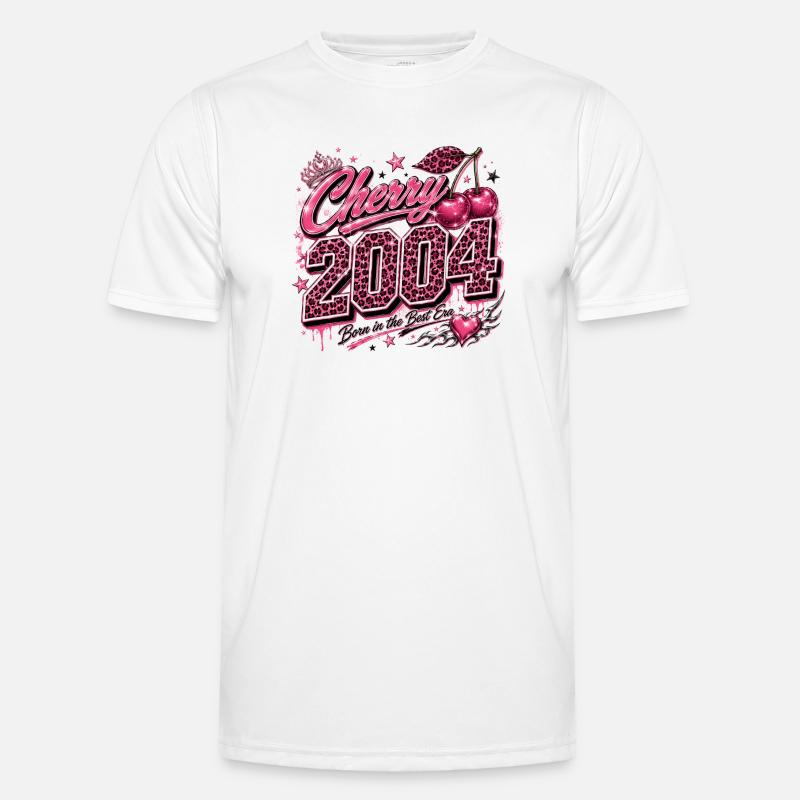 Cherry 2004 Leopard Style - Men's Functional T-Shirt - white