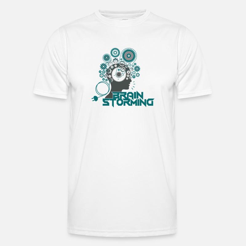 Brainstorming Head – Office & Office Ideas - Men's Functional T-Shirt - white