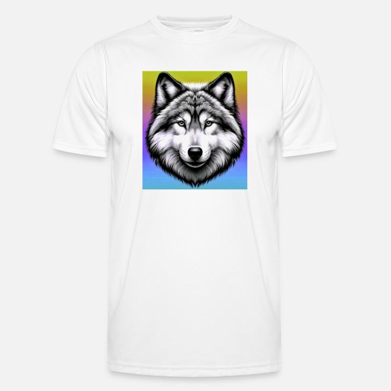 Wolf - Men's Functional T-Shirt - white