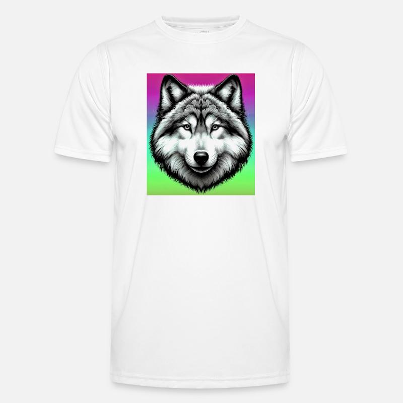 Wolf - Men's Functional T-Shirt - white