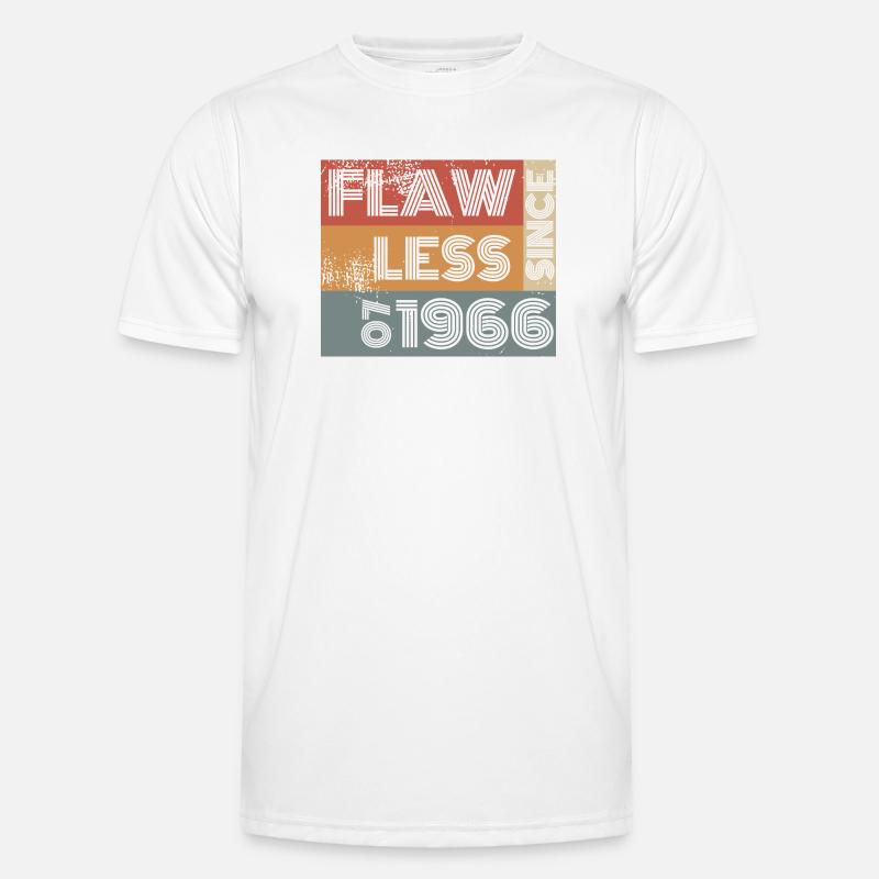60th Birthday Flawless since 07/1966 - Men's Functional T-Shirt - white