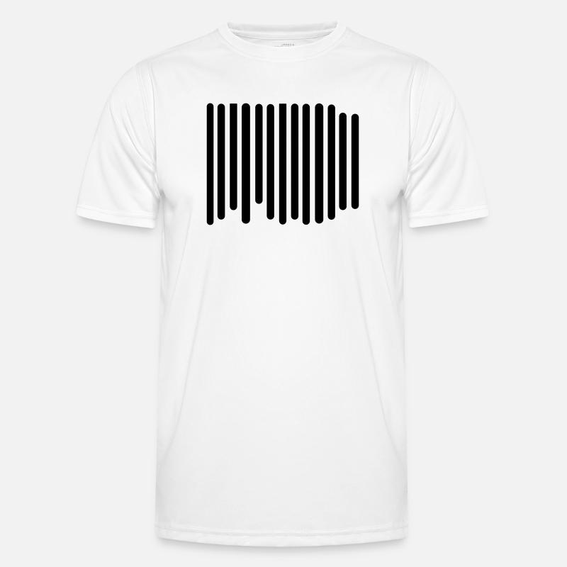 Barcode - Männer Funktions-T-Shirt - Weiß