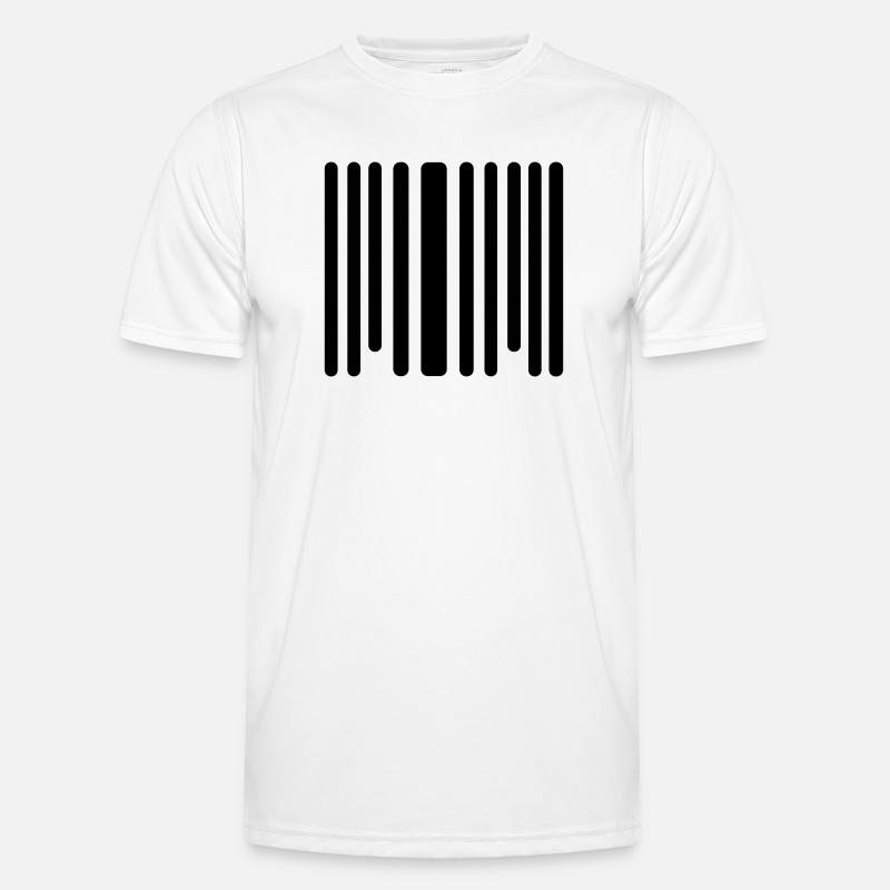 code barre - T-shirt sport Homme - blanc