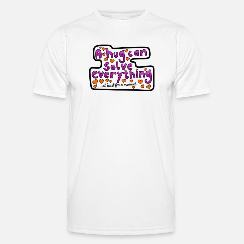 A hug can help - Men's Functional T-Shirt - white