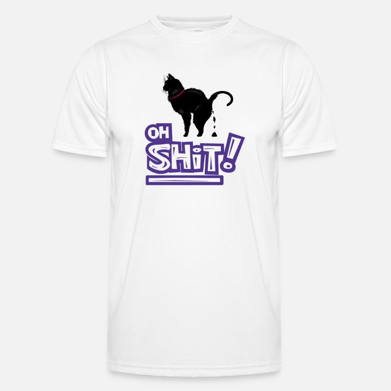 Kat Oh Shit Graffiti Exclamation - Men's Functional T-Shirt - white
