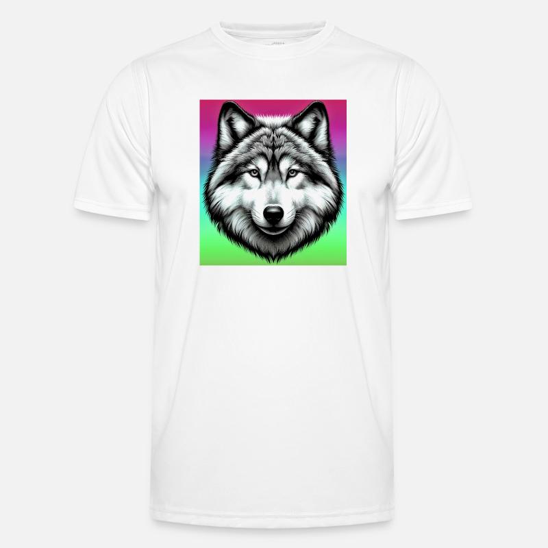 Wolf - Men's Functional T-Shirt - white