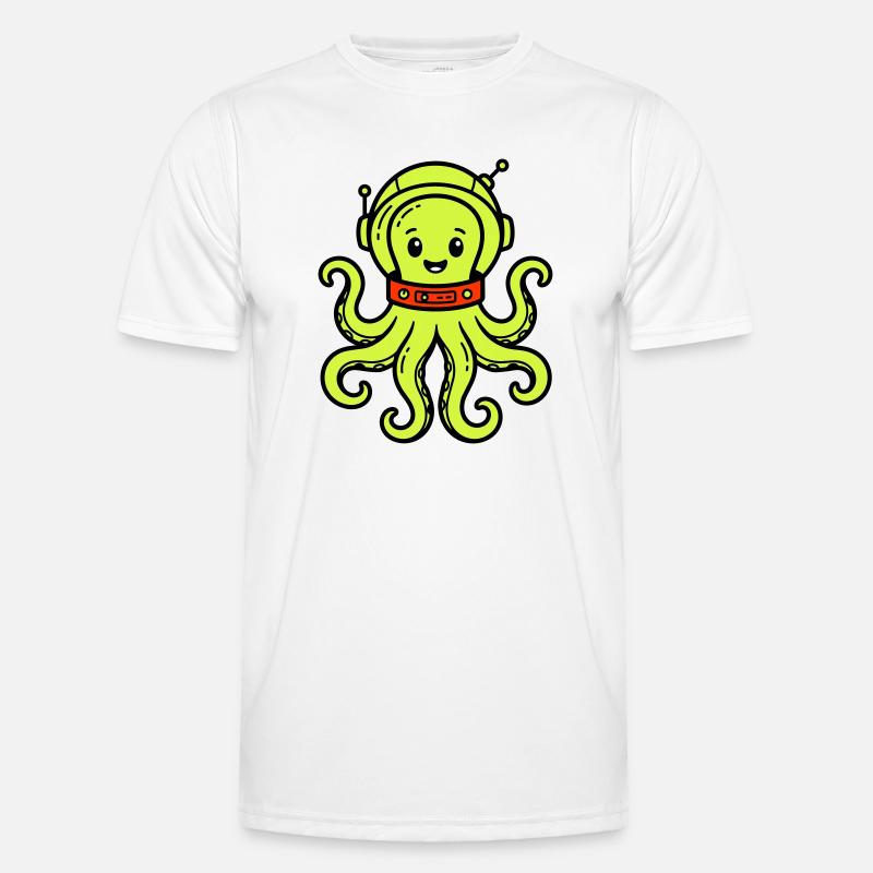 cute alien - Men's Functional T-Shirt - white