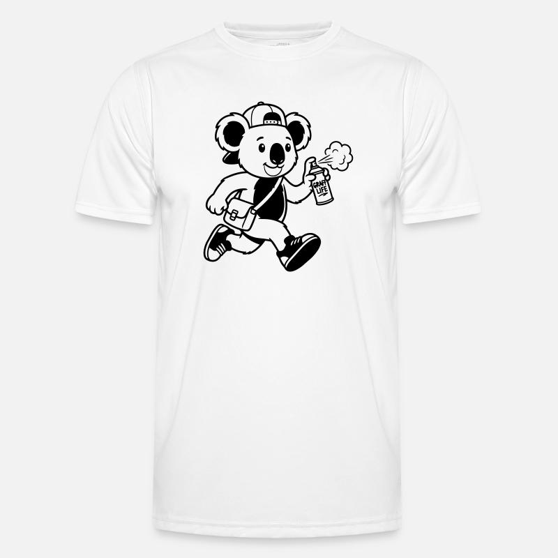 Graffiti - Männer Funktions-T-Shirt - Weiß
