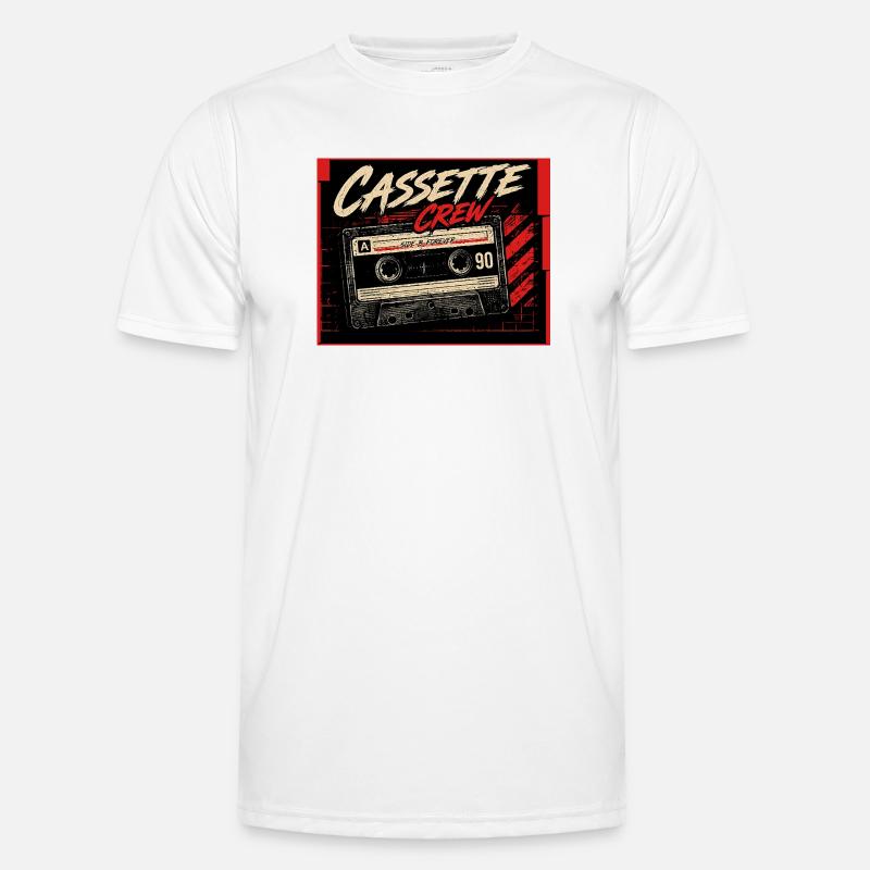 Cassette_Crew_ _Side_B_Vorever - Men's Functional T-Shirt - white