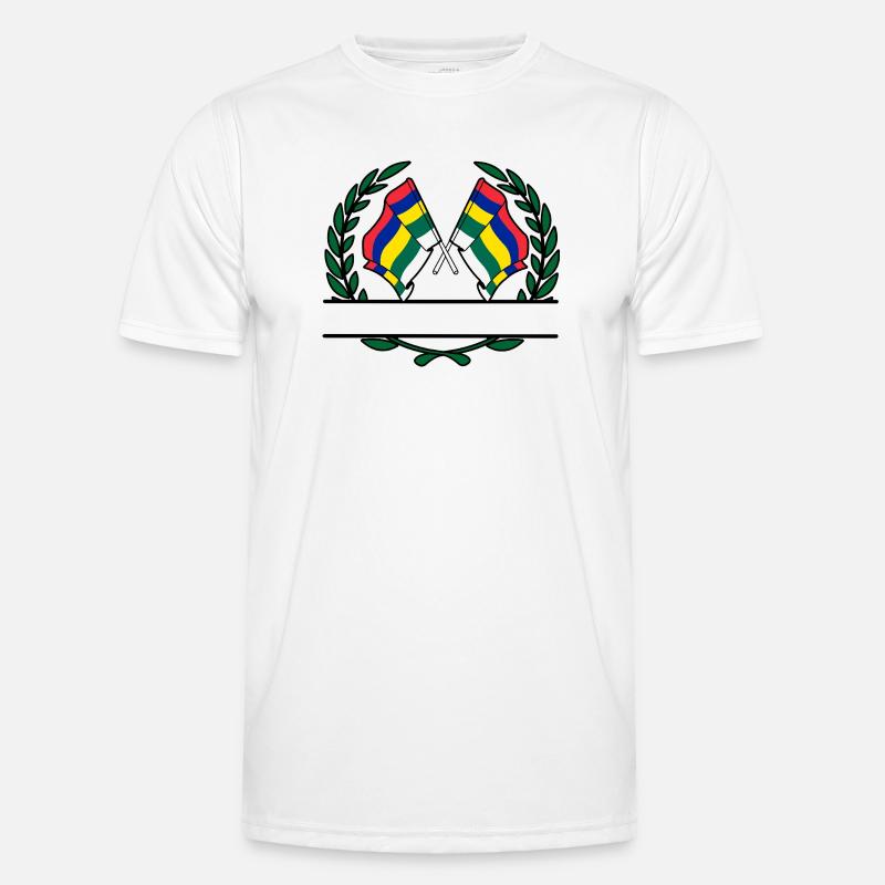 Terschelling Laurel Flags – Island Pride - Men's Functional T-Shirt - white