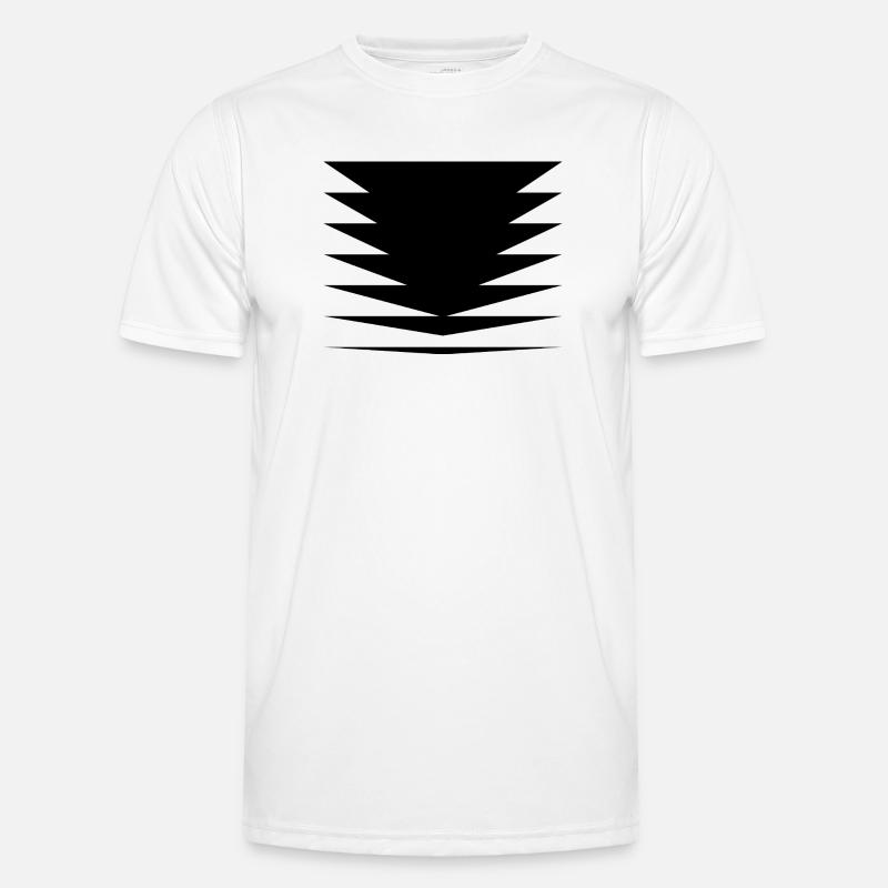 Black triangles design - Men's Functional T-Shirt - white