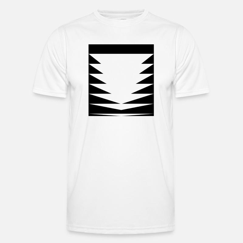 Triangles Pattern design - Men's Functional T-Shirt - white