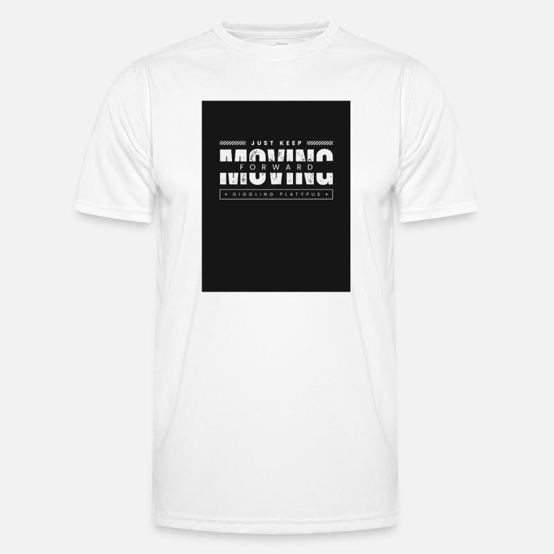 Continue simplement d’avancer, ornithorynque - T-shirt sport Homme - blanc