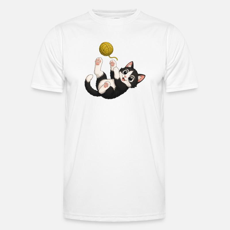 Kitten plays - Men's Functional T-Shirt - white
