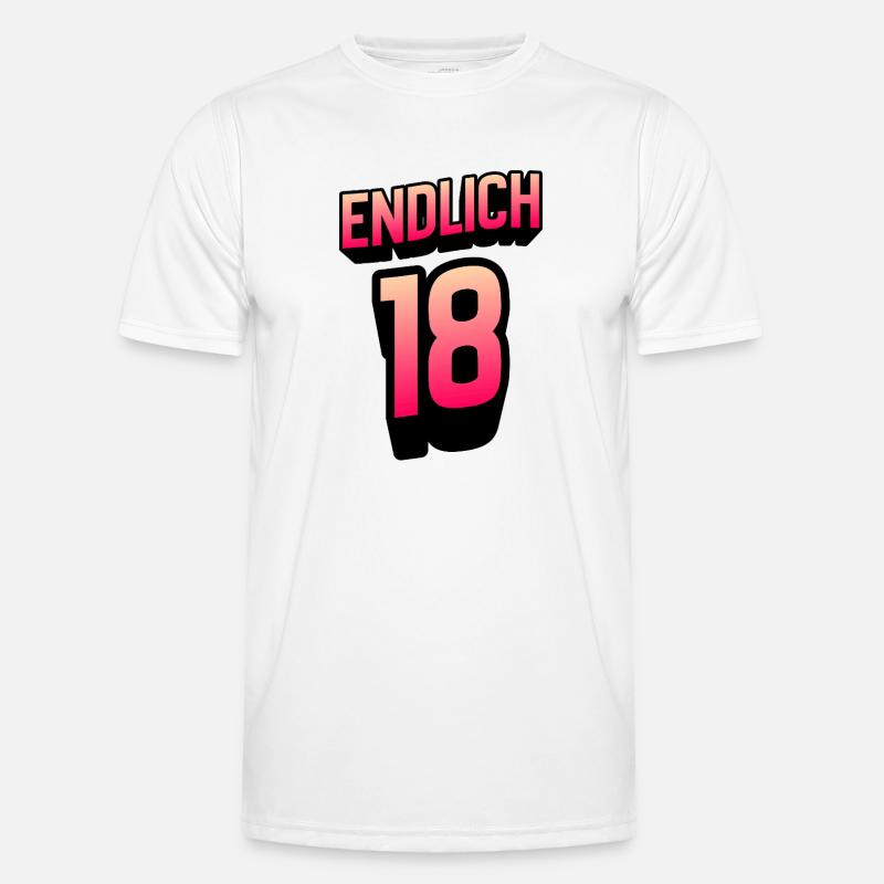 Finally 18 Gradient Neon - Men's Functional T-Shirt - white