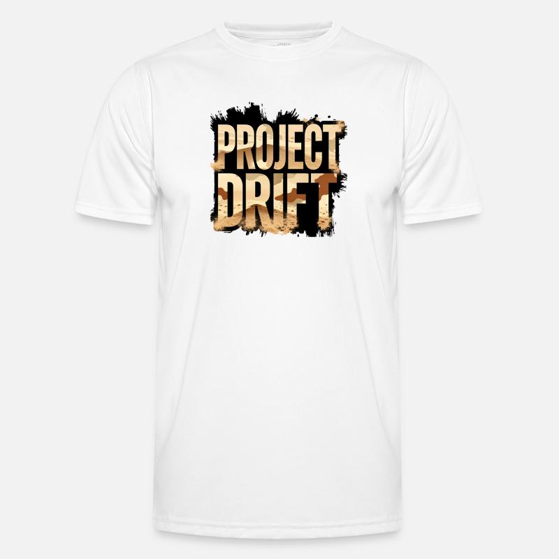 Project Drift Camouflage Racing Statement - Men's Functional T-Shirt - white